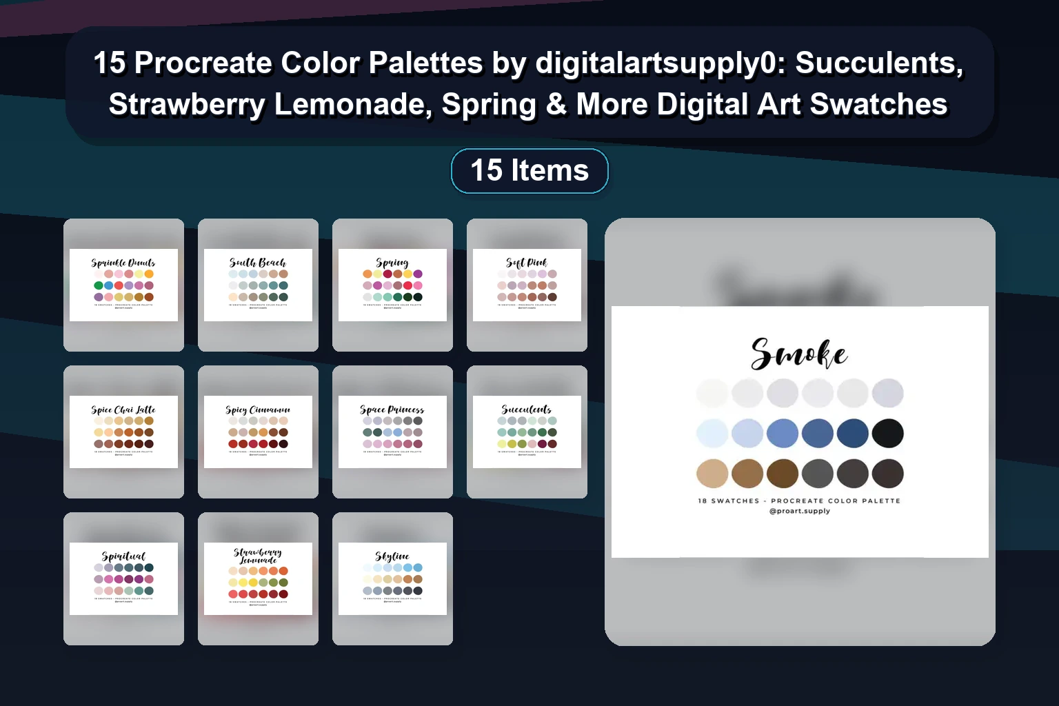 Cozy Autumn Procreate Palettes: Pumpkin Latte, Harvest & Fall Color Collections by digital-to-art