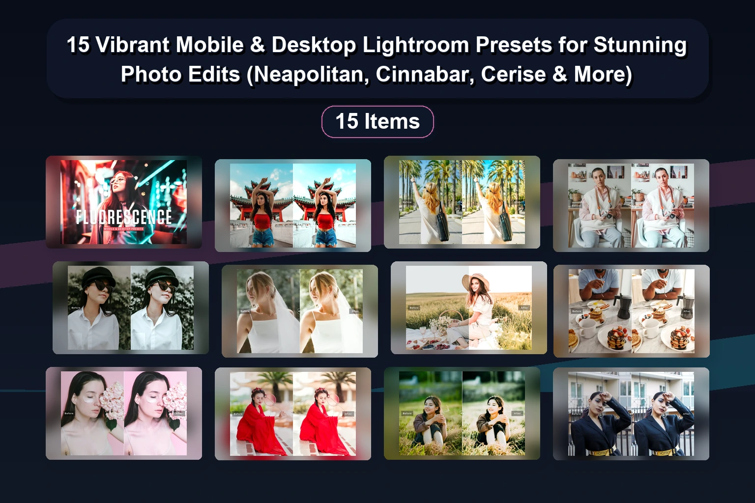 15 Creative Lightroom Presets for Mobile & Desktop – Nature, Portrait & Flatlay Photo Editing Tools