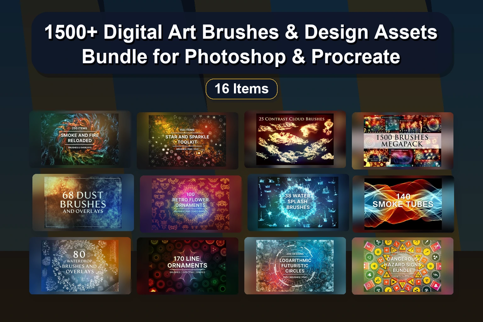 1500+ Digital Art Brushes & Design Assets Bundle for Photoshop & Procreate 1 1500+ Digital Art Brushes & Design Assets Bundle for Photoshop & Procreate 1500 Digital Art Brushes Design Assets Bundle for Photoshop collage ca6c681e 1781854299