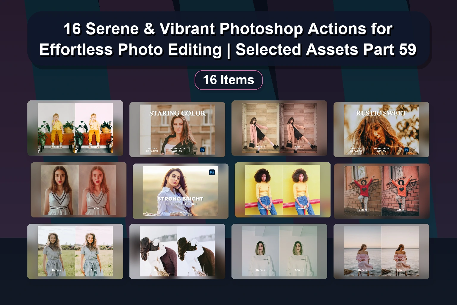 16 Serene & Vibrant Photoshop Actions for Effortless Photo Editing | Selected Assets Part 59 1 16 Serene & Vibrant Photoshop Actions for Effortless Photo Editing | Selected Assets Part 59 16 Serene Vibrant Photoshop Actions for Effortless Photo Ed collage fec0ad03 1781860257
