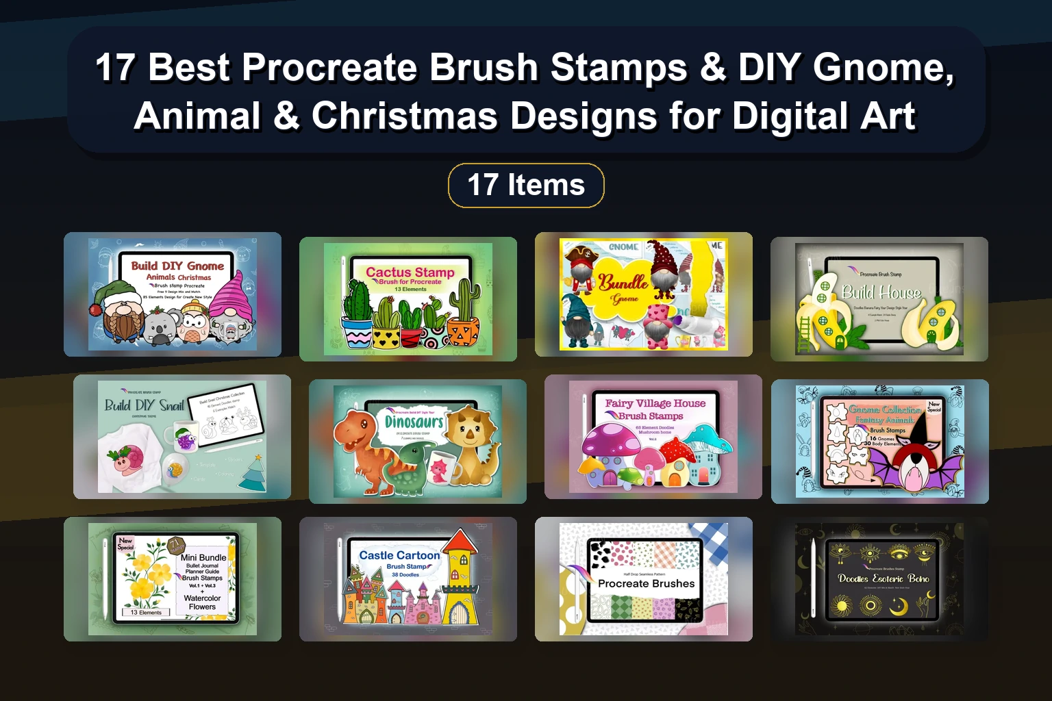 17 Best Procreate Brush Stamps & DIY Gnome, Animal & Christmas Designs for Digital Art 1 17 Best Procreate Brush Stamps & DIY Gnome, Animal & Christmas Designs for Digital Art 17 Best Procreate Brush Stamps DIY Gnome Animal Christmas collage 9f7d514d 1781854404