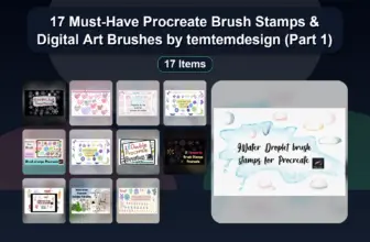 17 Must-Have Procreate Brush Stamps & Digital Art Brushes by temtemdesign (Part 1)