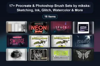 17+ Procreate & Photoshop Brush Sets by miksks: Sketching, Ink, Glitch, Watercolor & More