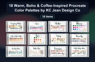 18 Warm, Boho & Coffee-Inspired Procreate Color Palettes by KC Jean Design Co