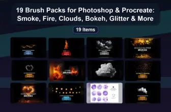 19 Brush Packs for Photoshop & Procreate: Smoke, Fire, Clouds, Bokeh, Glitter & More
