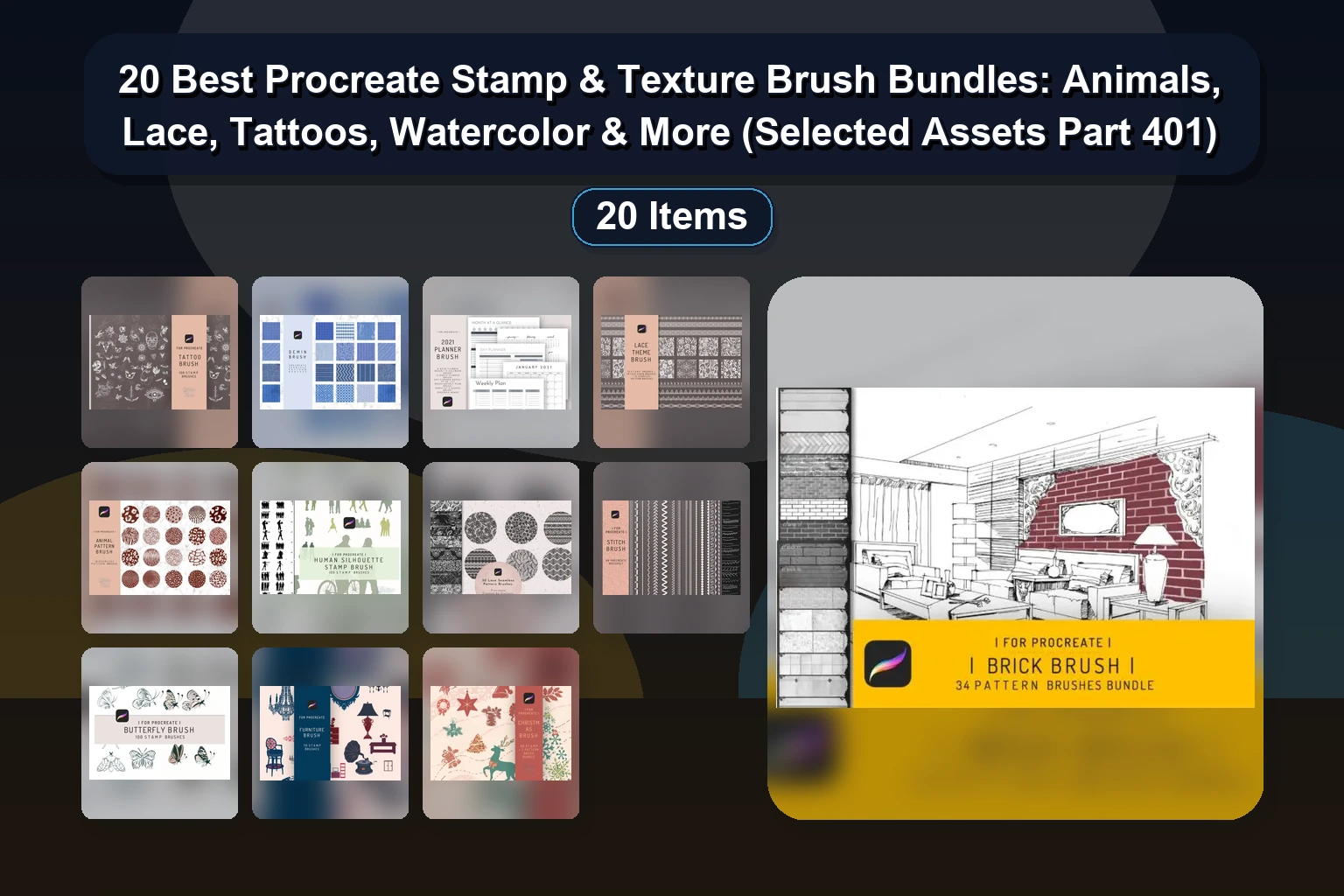 Essential Procreate Brush Collection: From Halloween Stamps to Texture Brushes for Stunning Digital Art