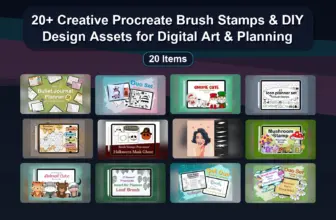 20+ Creative Procreate Brush Stamps & DIY Design Assets for Digital Art & Planning