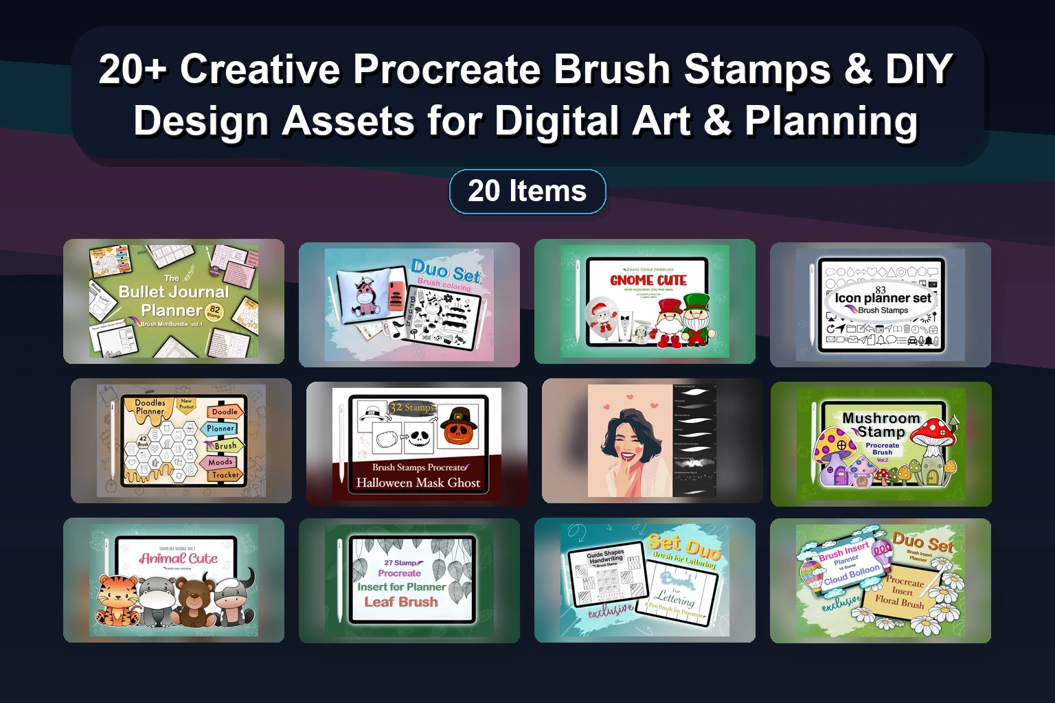 17 Best Procreate Brush Stamps & DIY Gnome, Animal & Christmas Designs for Digital Art