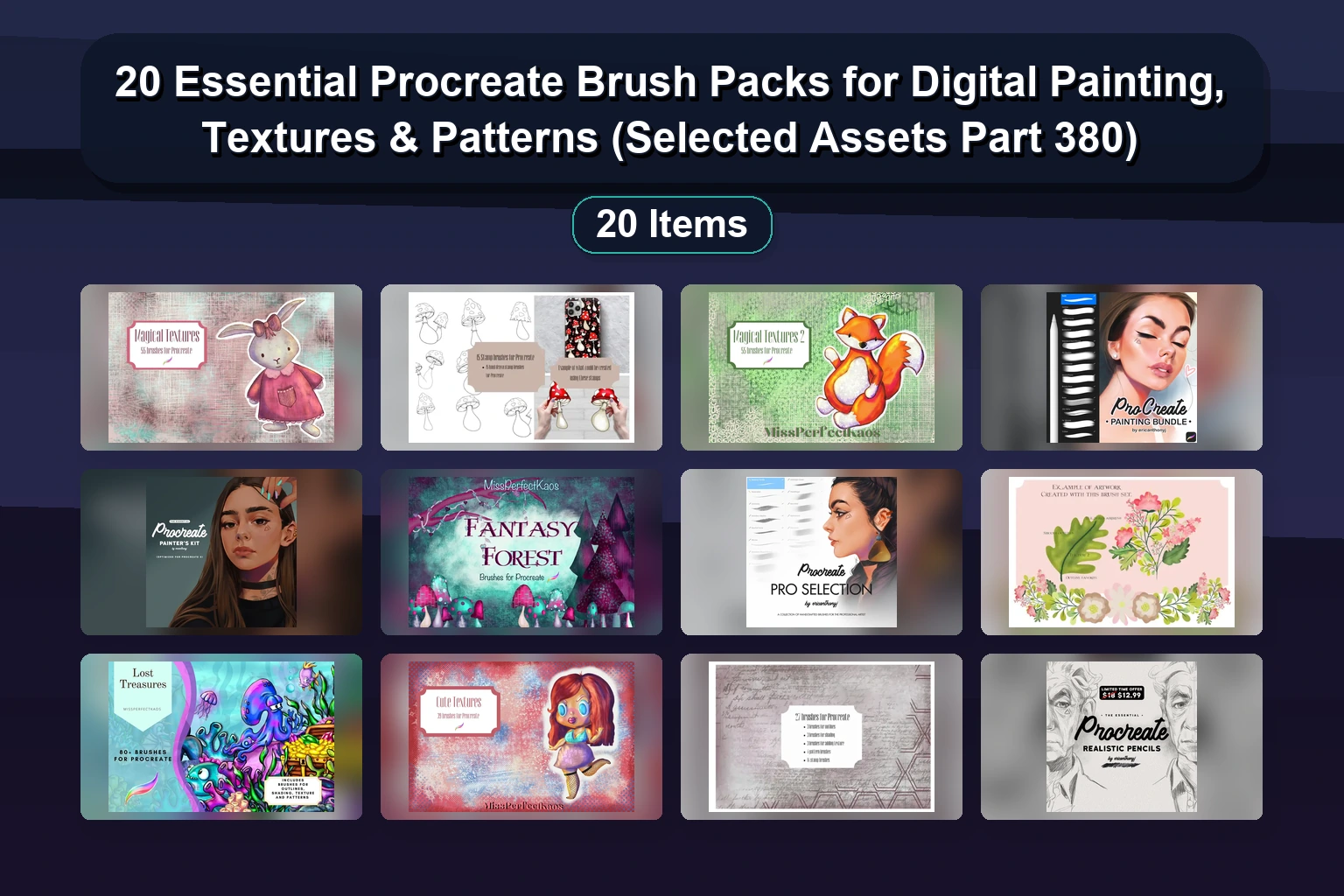 20 Procreate Brush Packs Worth Adding to Your Digital Art Toolkit (Part 379)