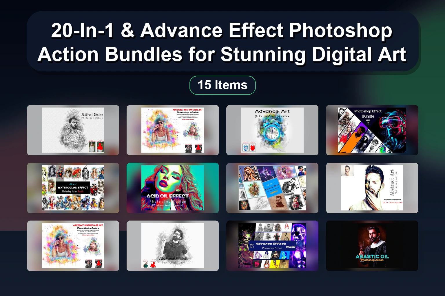 15 Photoshop Action Bundles for Creative Effects (Sketch, Moody, Drawing & More)