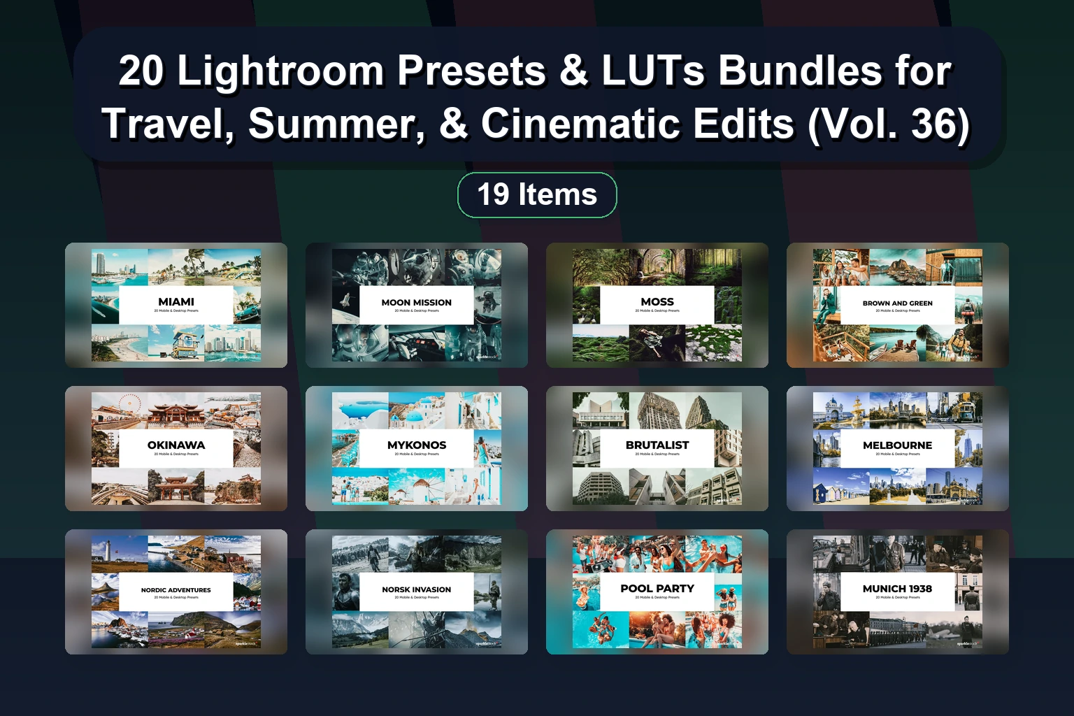 20 Lightroom Presets & LUTs Bundles for Travel, Summer, & Cinematic Edits (Vol. 36) 20 Lightroom Presets LUTs Bundles for Travel Summer Cinema collage f019f774 1781884028