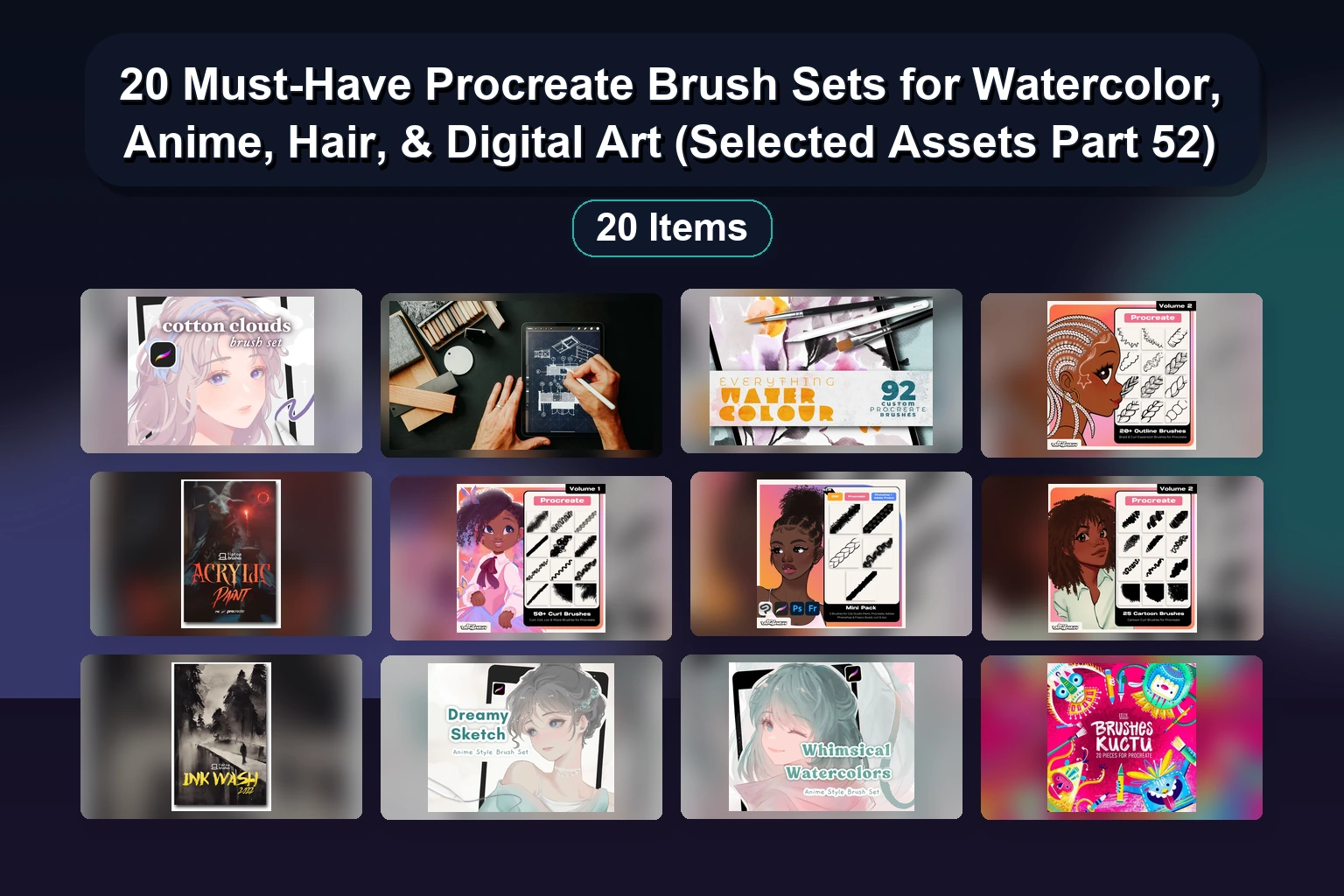 Ultimate Procreate Brushes Collection 2024: Oil, Watercolor, Anime & Design Tools
