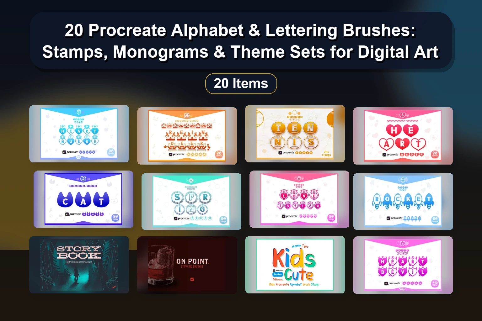 20 Procreate Alphabet & Lettering Brushes: Stamps, Monograms & Theme Sets for Digital Art 1 20 Procreate Alphabet & Lettering Brushes: Stamps, Monograms & Theme Sets for Digital Art 20 Procreate Alphabet Lettering Brushes Stamps Monograms T collage b93d4d0d 1781838087