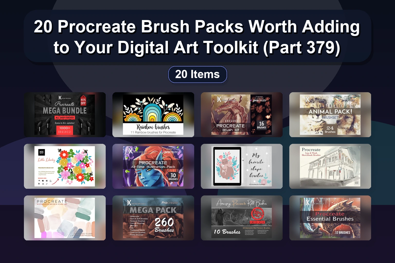 Ultimate Procreate Stamp & Brush Collection: Fall, Christmas, Botanical & Doodle Sets