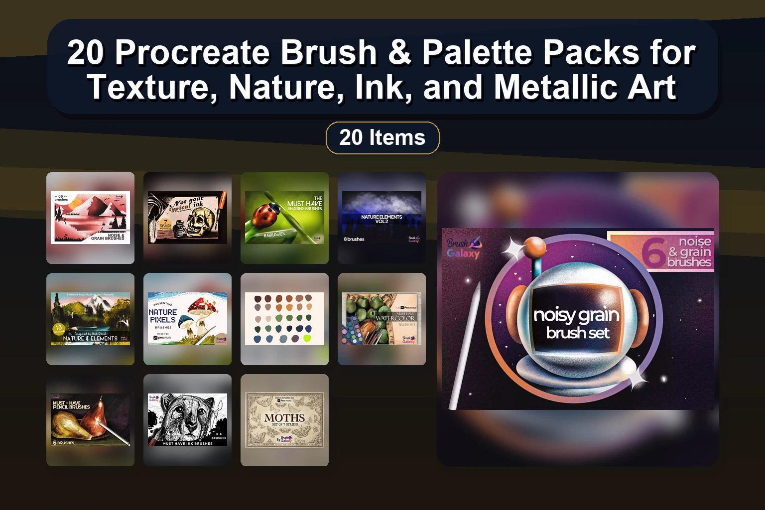 Essential Procreate Brush Sets for Digital Art & Manga: Marker, Hair, & Stamp Kits (Part 29)