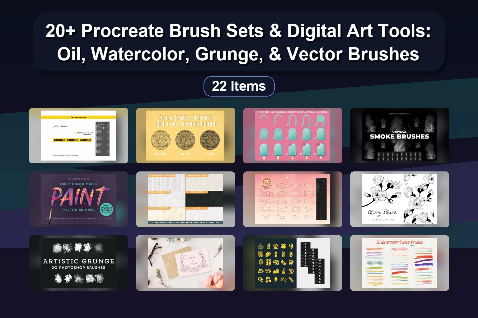20+ Digital Art Brush Packs for Procreate, Clip Studio Paint & Illustrator | Selected Assets Part 45