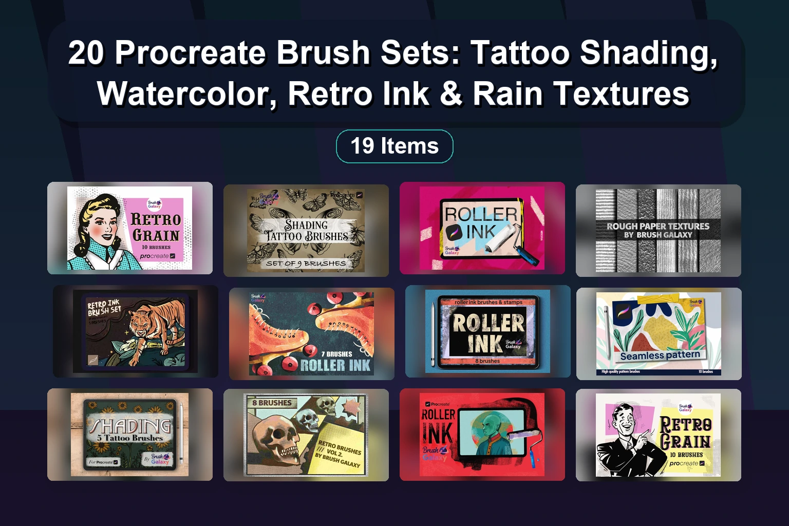Procreate Brush Pack for Pixel Art, Portraits, & Winter Animals – Vol 25 Selected Assets