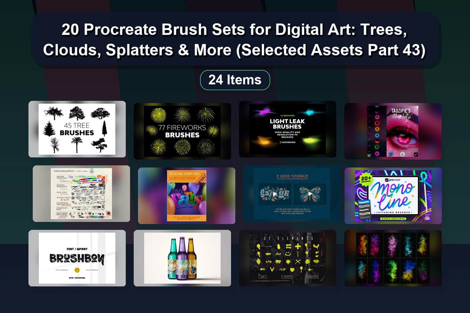 20+ Procreate Brush Sets & Digital Art Tools: Oil, Watercolor, Grunge, & Vector Brushes