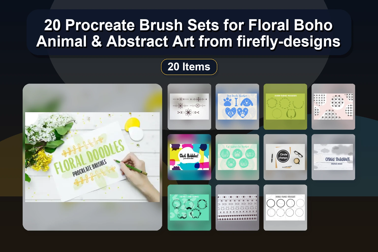 Firefly-Designs Procreate Brushes Collection Part 1: Seasonal & Themed Brush Sets for Digital Artists