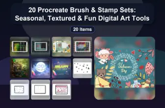 20 Procreate Brush & Stamp Sets: Seasonal, Textured & Fun Digital Art Tools
