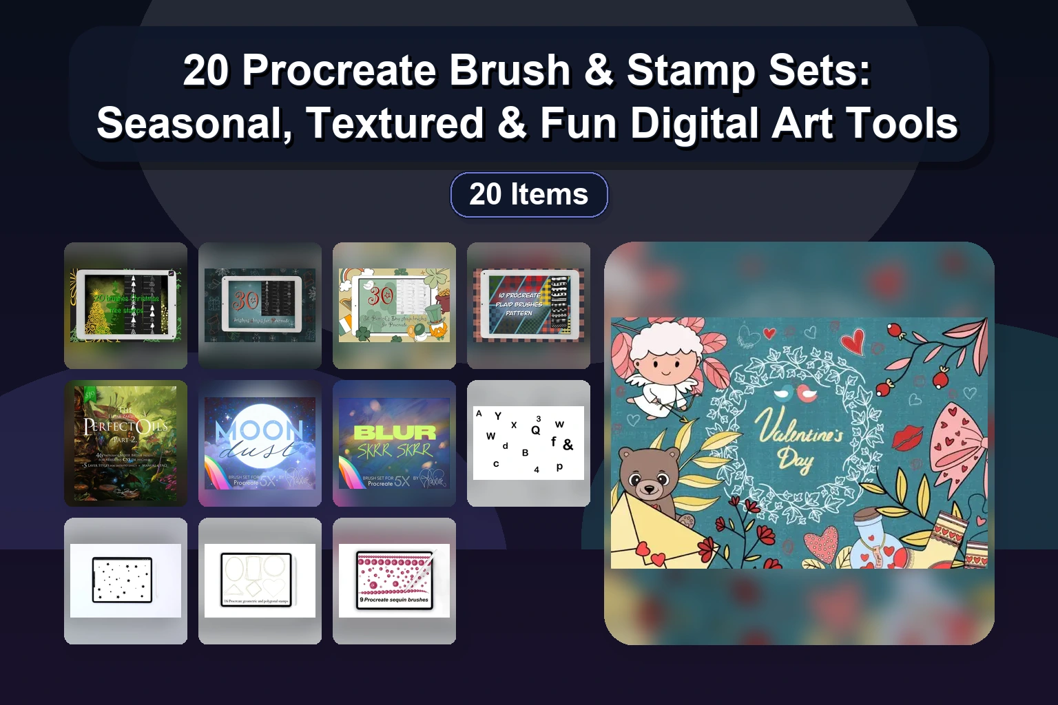 Best Procreate Brushes & Color Palettes for Tattoo Art, Landscapes & Retro Design (275+ Assets)
