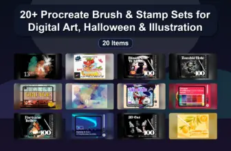 20+ Procreate Brush & Stamp Sets for Digital Art, Halloween & Illustration