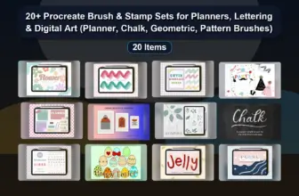 20+ Procreate Brush & Stamp Sets for Planners, Lettering & Digital Art (Planner, Chalk, Geometric, Pattern Brushes)