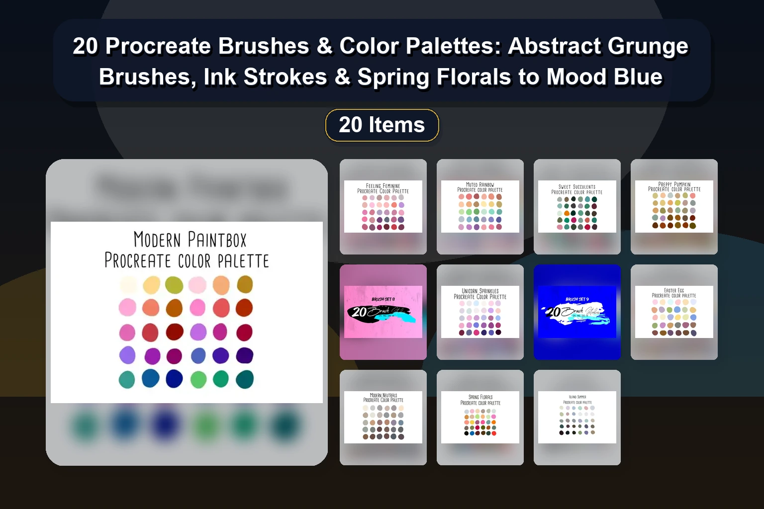 20+ Festive & Artistic Procreate Brush Sets for Digital Illustration (Christmas, Floral, Grunge & More)