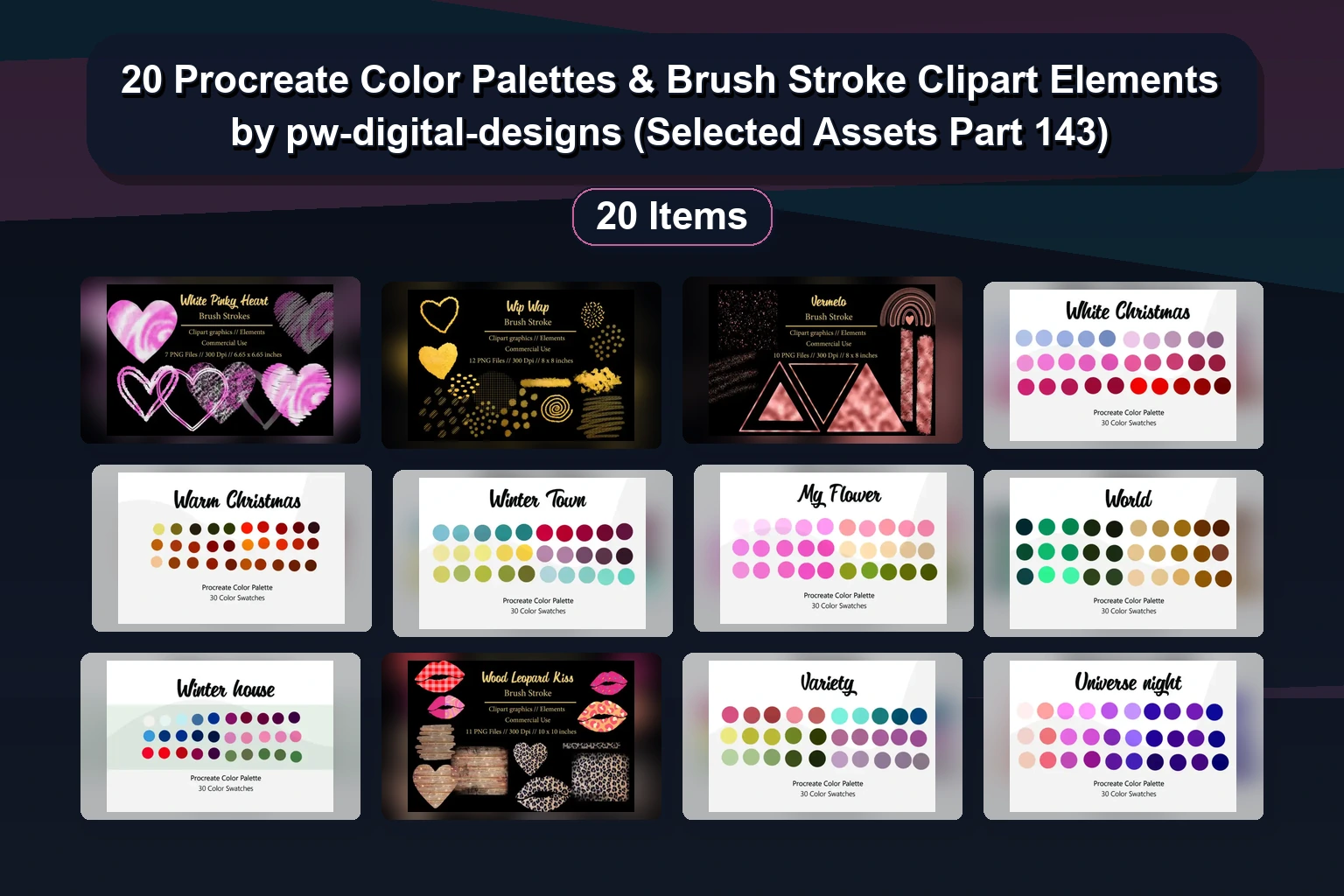 Procreate Brushes, Stamps, and Color Palettes: Digital Art Essentials for iPad (Part 142)