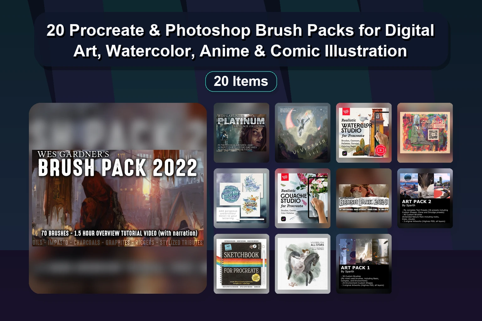15 Best Procreate Brush Sets for Digital Art: Eyes, Hair, Shading, Portraits & Oil Pastels (2025)
