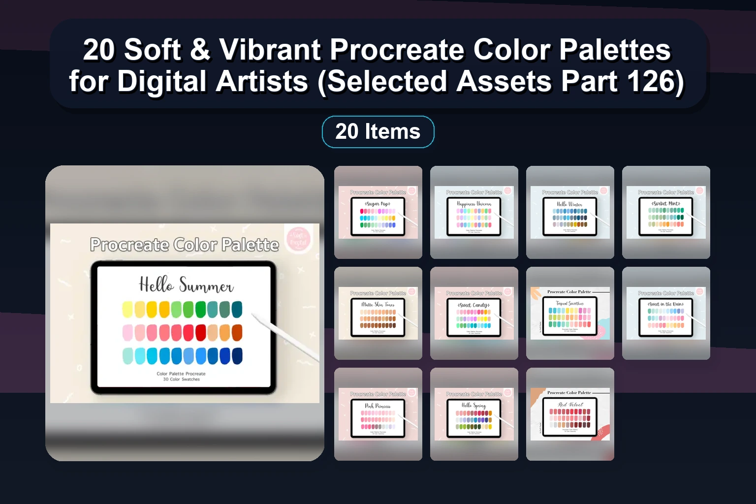 Procreate Stamp Brushes & Grain Texture Packs: Floral, Animal, Geometric & Abstract Art Collection