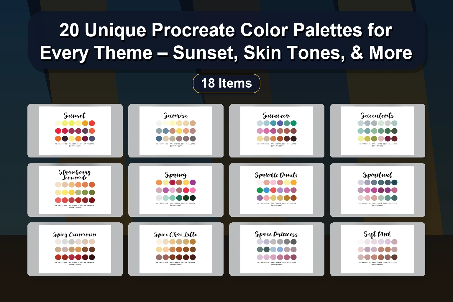 20 Unique Procreate Color Palettes for Every Theme – Sunset, Skin Tones, & More 20 Unique Procreate Color Palettes for Every Theme Sunset S collage ddaa37c3 1781838583