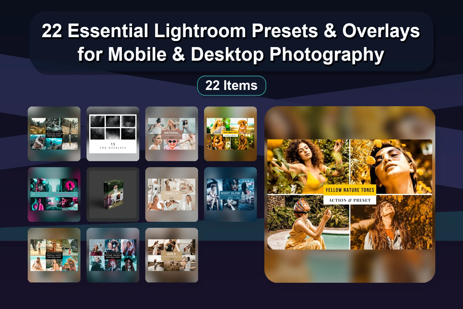 20 Lightroom Presets & LUTs Bundles for Travel, Summer, & Cinematic Edits (Vol. 36)