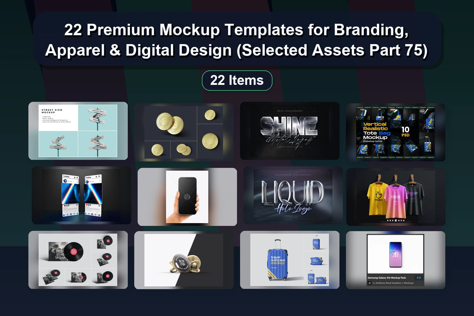 25 Premium Mockup & Scene Creator Assets for Designers (PSD)