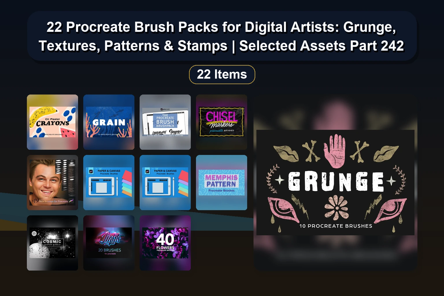 Procreate & Photoshop Brushes & Textures: Stippling, Halftone, Watercolor, Calligraphy & More