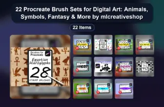 22 Procreate Brush Sets for Digital Art: Animals, Symbols, Fantasy & More by mlcreativeshop