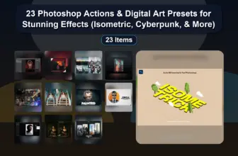 23 Photoshop Actions & Digital Art Presets for Stunning Effects (Isometric, Cyberpunk, & More)