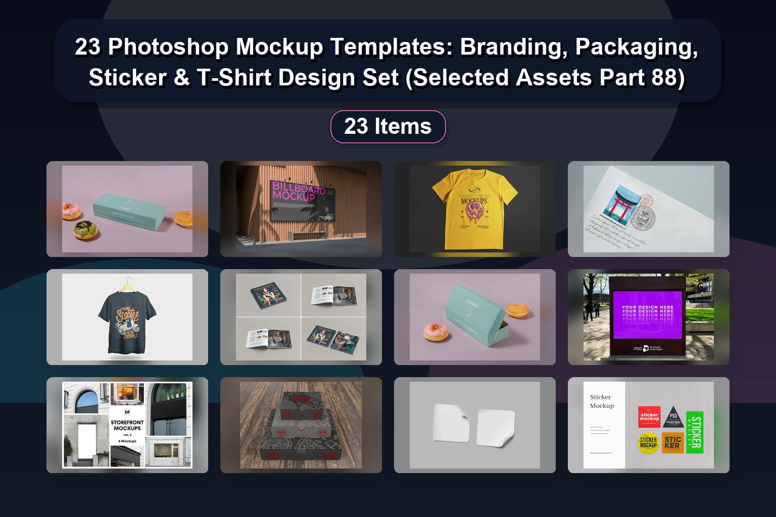 25 High-Resolution Mockups & Text Effects for Branding, Packaging, Apparel, and Advertising