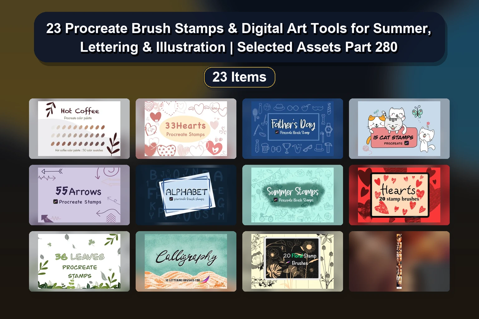 15 Best Procreate Brush Packs for Spring, Christmas, Watercolor & Lettering Art (Selected Assets Part 281)