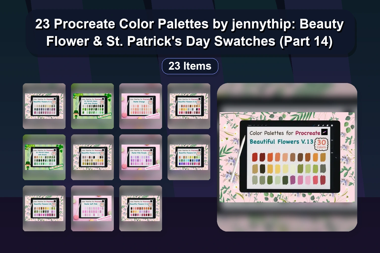 jenteva Watercolor, Grain & Mixed Media Brushes for Procreate & Photoshop (Collection Part 1)