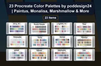 23 Procreate Color Palettes by poddesign24 | Paintus, Monalisa, Marshmallow & More