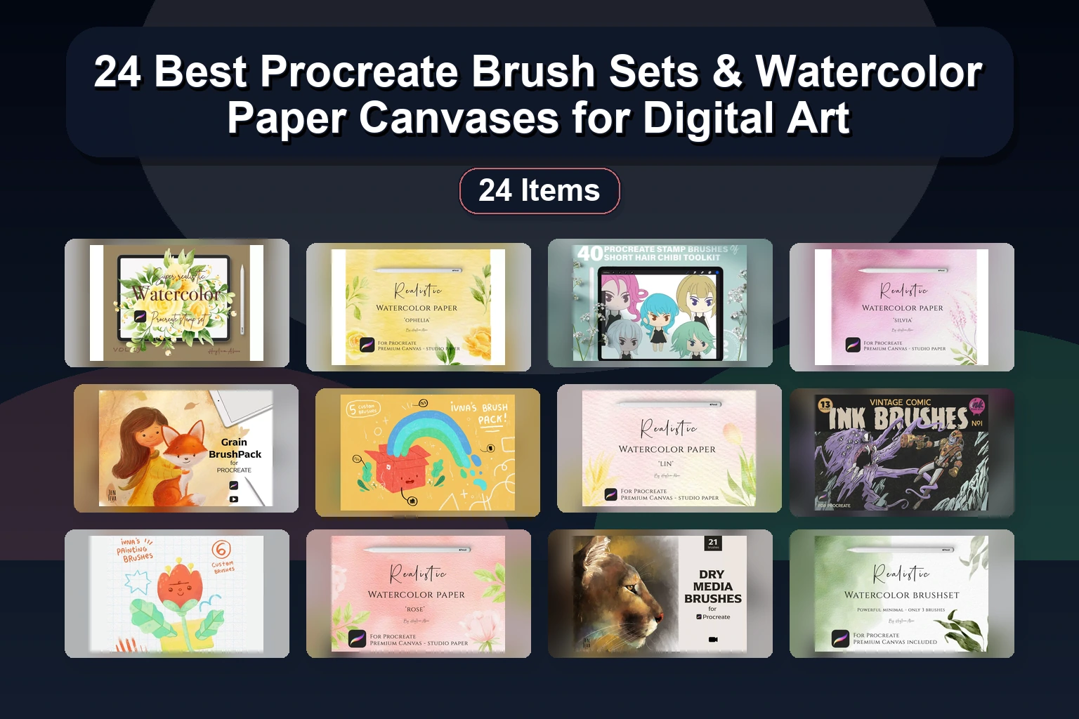 15 Premium Procreate Brush Sets: Floral Stamps, Mandalas, Hair, Eyes & Pixel Art for Digital Artists