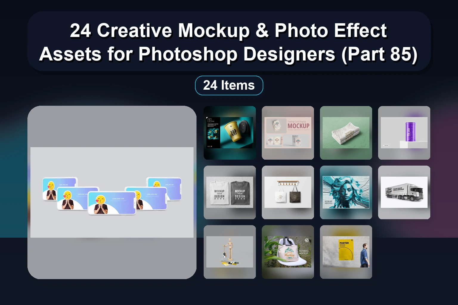 24 Creative Mockup & Photo Effect Assets for Photoshop Designers (Part 85) 24 Creative Mockup Photo Effect Assets for Photoshop Design collage d1110328 1781869542