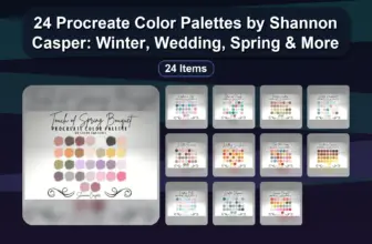 24 Procreate Color Palettes by Shannon Casper: Winter, Wedding, Spring & More