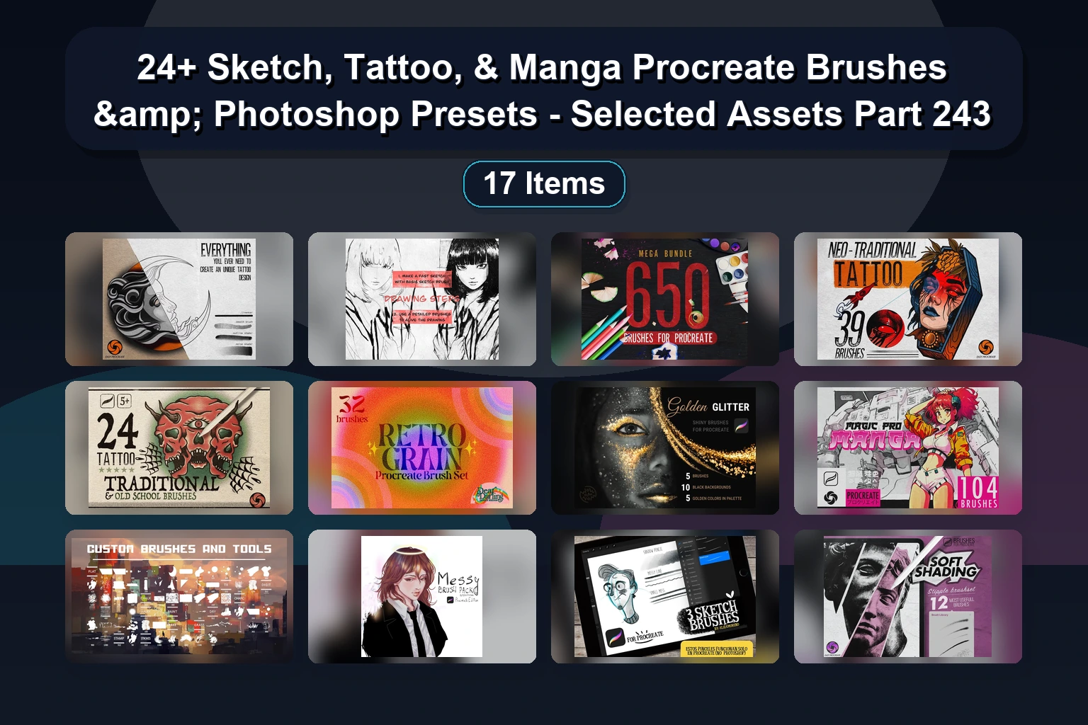 22 Procreate Brush Packs for Digital Artists: Grunge, Textures, Patterns & Stamps | Selected Assets Part 242