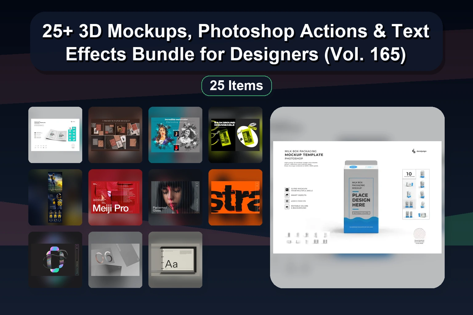 25+ 3D Mockups, Photoshop Actions & Text Effects Bundle for Designers (Vol. 165) 25 3D Mockups Photoshop Actions Text Effects Bundle for Des collage ba1b6761 1781870037