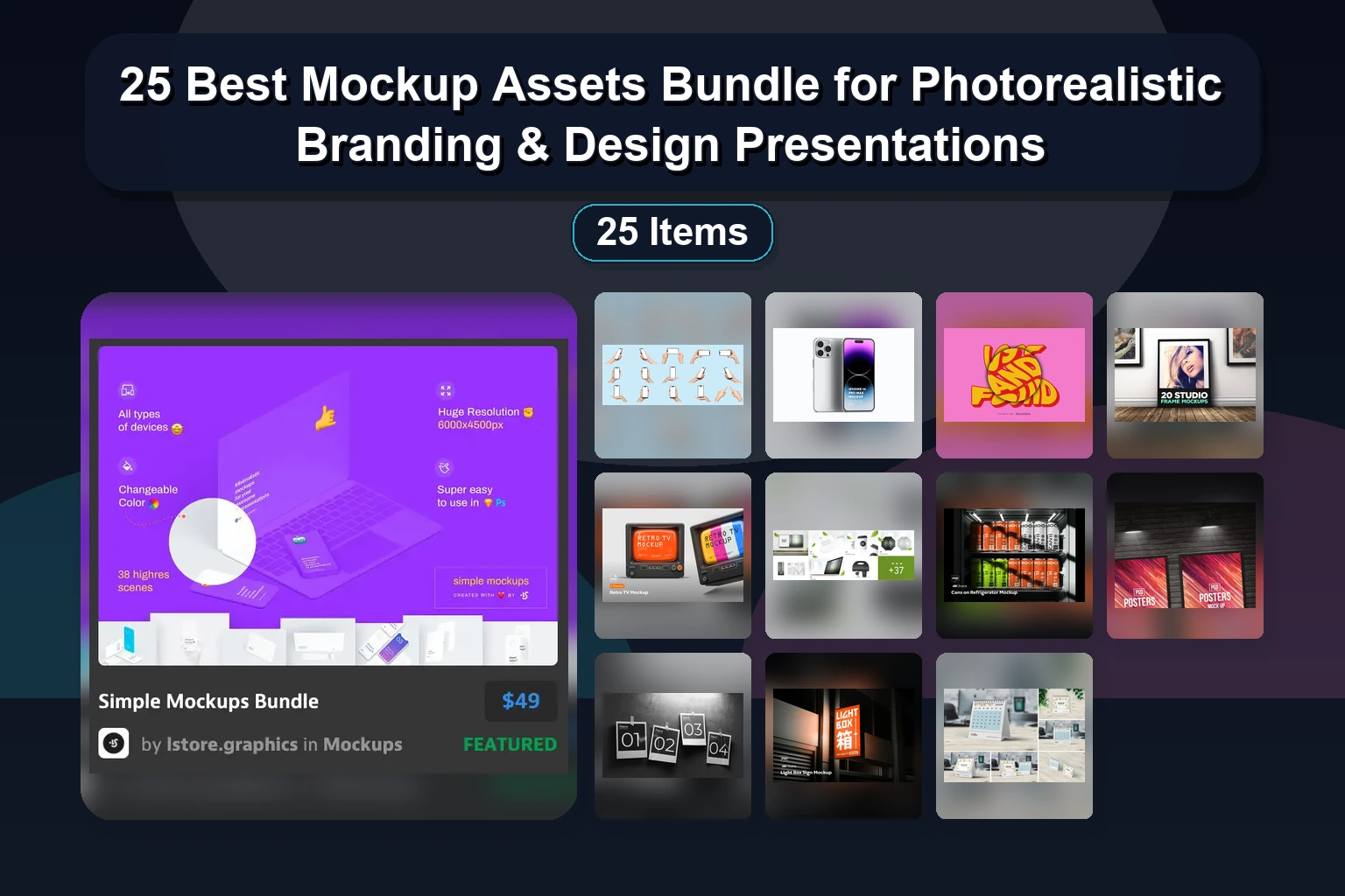 25 Best Mockup Assets Bundle for Photorealistic Branding & Design Presentations 25 Best Mockup Assets Bundle for Photorealistic Branding De collage b0e57316 1781869416