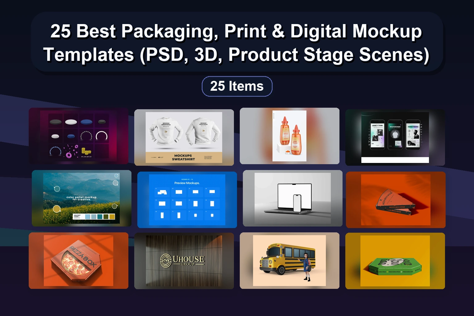 25 Best Packaging, Print & Digital Mockup Templates (PSD, 3D, Product Stage Scenes) 25 Best Packaging Print Digital Mockup Templates PSD 3D Pro collage 791a5b59 1781869945