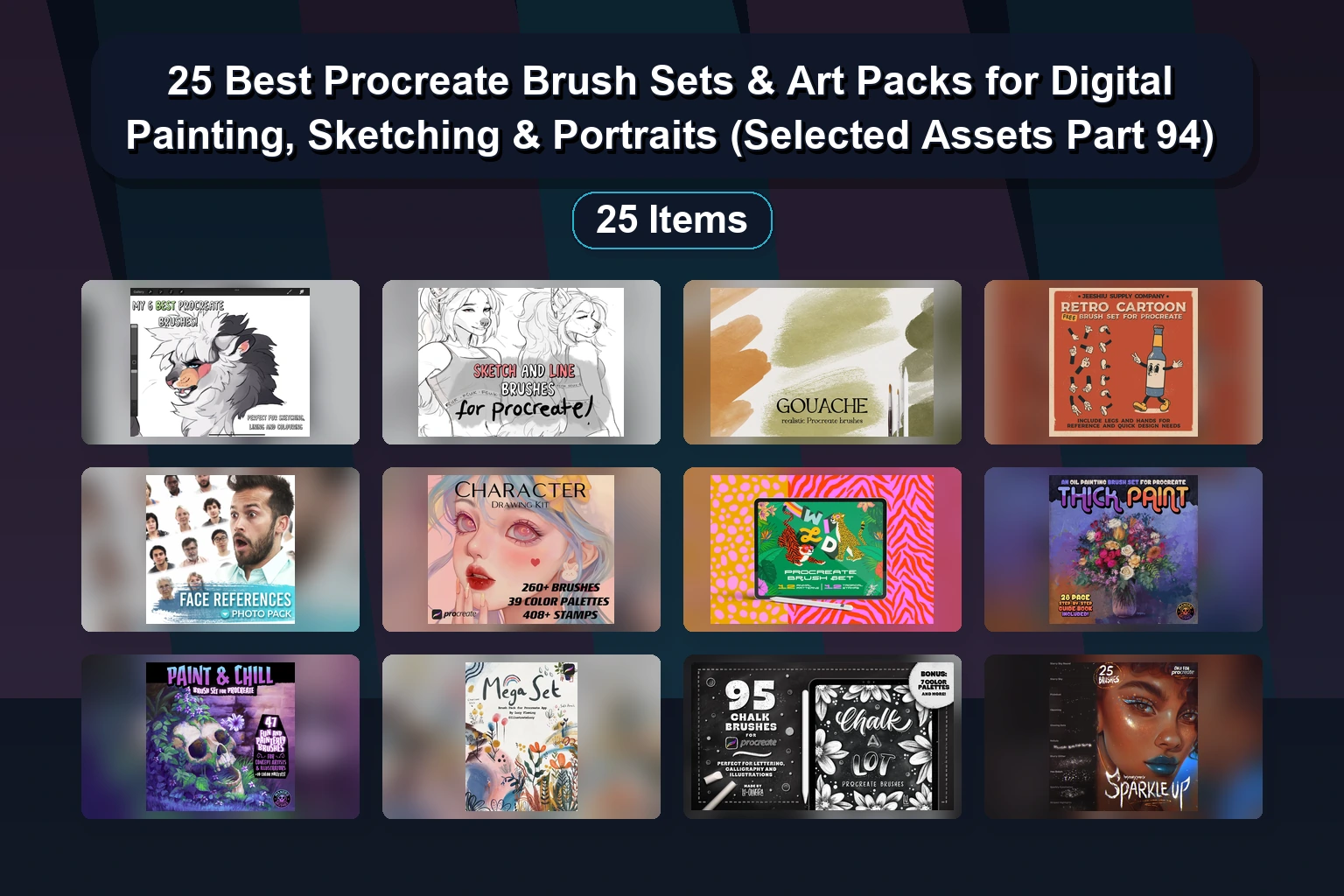 Ultimate Procreate Brush Collection: Fur, Watercolor, Texture, Lettering & Oil Brushes (Part 93)