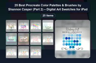 25 Best Procreate Color Palettes & Brushes by Shannon Casper (Part 2) – Digital Art Swatches for iPad